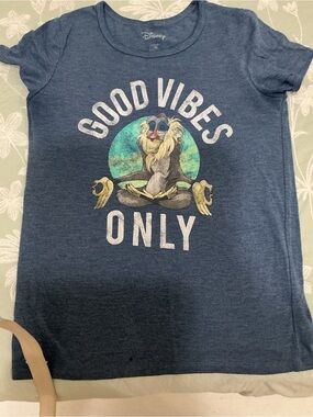 Disney Rafiki 'Good Vibes Only' Graphic Tee - Denim Blue